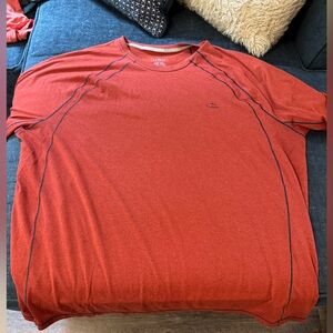 L.L. Bean Red Short Sleeve Tee Classic Crew Neck